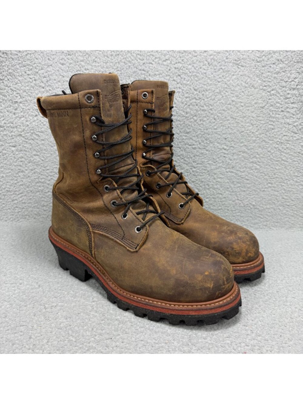 Red Wing Shoes Boots Mens 10 Brown LoggerMax 2219 Insulated Waterproof Steel Toe